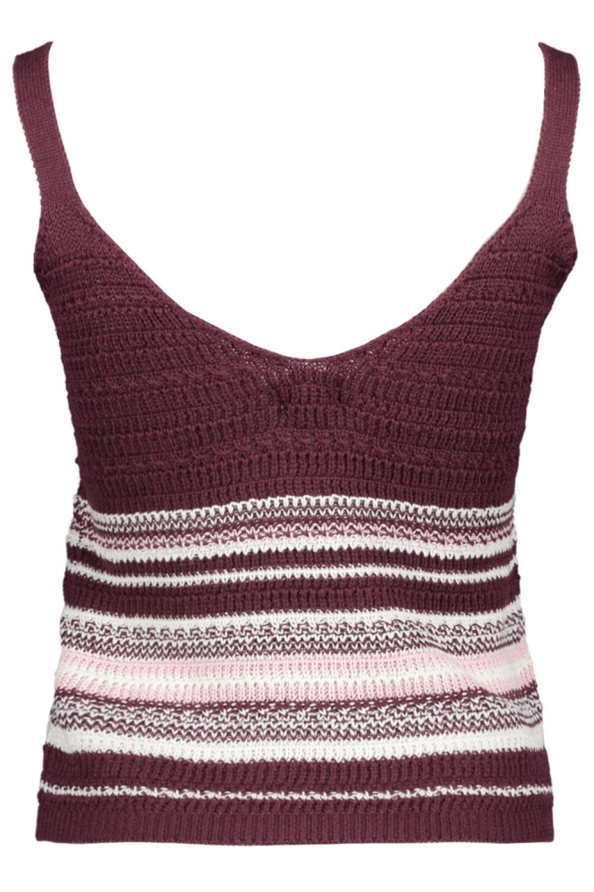 JDYTROPICA S/L V-NECK TOP KNT 15320721 Figi/CD CHALK